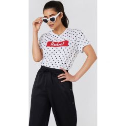 T-shirty damskie: Colourful Rebel T-shirt Rebel Frame Dots – White