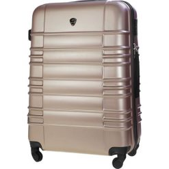 Walizka podróżna twarda duża rose gold. Czerwone walizki Solier, bez wzorów, z gumy. Za 163,00 zł.