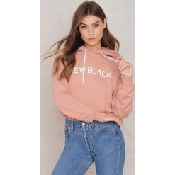 Bluzy rozpinane damskie: New Black Bluza Logo Hood - Pink,Nude