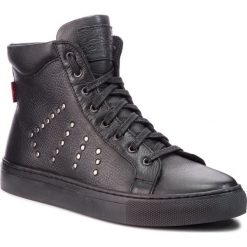 Sneakersy LEVI'S - 228734-700-60 Brilliant Black. Czarne półbuty damskie Levi's®, na co dzień, z aplikacjami, ze skóry, bez obcasa, na płaskiej podeszwie, bez zapięcia. W wyprzedaży za 259,00 zł.