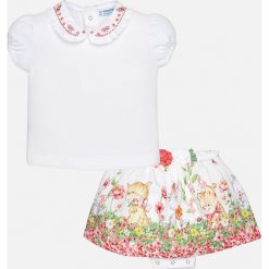 Mayoral - Komplet dziecięcy (top + spódnica) 80-98 cm. Szare spódniczki dziewczęce marki Mayoral, z haftami, z elastanu. Za 154,90 zł.