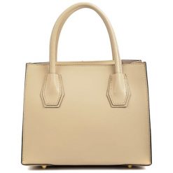 Torebki klasyczne damskie: Skórzana torebka w kolorze beżowym – (S)26 x (W)21,5 x (G)12,5 cm