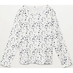 Mango Kids - Piżama dziecięca Mariposa 116-164 cm. Białe piżamy dziewczęce Mango Kids, bez wzorów, z bawełny, bez rękawów. Za 79,99 zł.