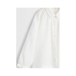 Mango Kids - Koszula dziecięca ((80 - 104) Crown. Różowe bluzki dziewczęce Mango Kids, bez wzorów, z bawełny, z klasycznym kołnierzykiem, z długim rękawem, długie, bez kaptura. Za 59,90 zł.