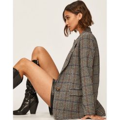 Answear - Żakiet. Czarne marynarki damskie ANSWEAR, s, bez wzorów, z bawełny. Za 219,90 zł.