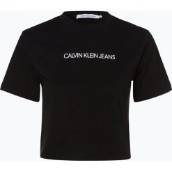 Calvin Klein Jeans - T-shirt damski, czarny. Czarne t-shirty damskie marki Calvin Klein Jeans, s, bez wzorów, z jeansu, bez kołnierzyka. Za 139,95 zł.