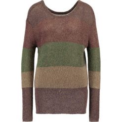 Swetry klasyczne damskie: See u Soon COLOUR BLOCK Sweter brown