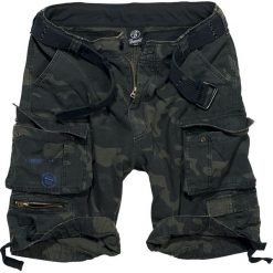 Brandit Savage Vintage Shorts Krótkie spodenki Vintage kamuflaż (Dark Camo). Zielone bojówki męskie marki Brandit, xl, z nadrukiem, z bawełny, vintage, krótkie. Za 244,90 zł.