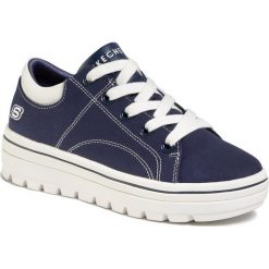 Sneakersy SKECHERS - Street Cleat 74100 Navy. Niebieskie półbuty damskie Skechers, na co dzień, bez wzorów, z tworzywa sztucznego, street, bez obcasa, bez zapięcia. W wyprzedaży za 189,00 zł.