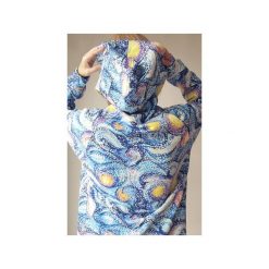 Noc Van Gogha Kangurka Oversize. Czerwone bluzy damskie z bawełny, długie. Za 223,20 zł.