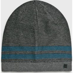 Tom Tailor Denim - Czapka. Szare czapki zimowe męskie marki TOM TAILOR DENIM, z bawełny. W wyprzedaży za 59,90 zł.
