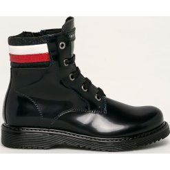 Tommy Hilfiger - Botki dziecięce. Niebieskie botki dziewczęce TOMMY HILFIGER, na sznurówki. W wyprzedaży za 319,90 zł.
