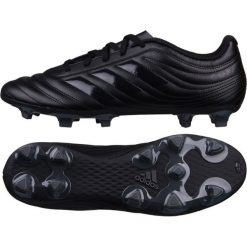 Buty piłkarskie adidas Copa 19.4 Fg M D98068. Czarne buty sportowe męskie Adidas, z materiału, na sznurówki, do piłki nożnej. W wyprzedaży za 199,00 zł.