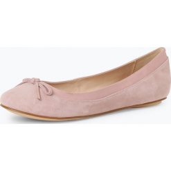 Buffalo - Damskie baleriny ze skóry, różowy. Różowe baleriny damskie marki Buffalo, ze skóry, eleganckie, na wysokim obcasie. Za 259,95 zł.