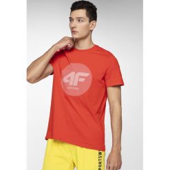 T-shirt męski TSM248 - czerwony. Czerwone koszulki męskie 4f, m, bez wzorów, bez kołnierzyka. Za 49,99 zł.
