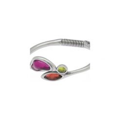 Solidna posrebrzana bransoletka z Tri Coloured Murano Crystal - 171120. Różowe bransoletki damskie Ciclón polska, pozłacane. Za 299,00 zł.