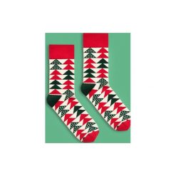 BananaSocks - skarpetki Świąteczna Choinka. Czerwone skarpetki damskie marki Banana socks. Za 27,99 zł.