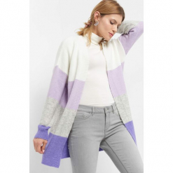 Luźny kardigan w pasy. Fioletowe bez kategorii Orsay, xs, z elastanu. Za 119,99 zł.
