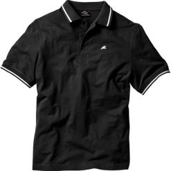 Shirt polo bonprix czarny. Czarne koszulki męskie bonprix, s, z haftami, z bawełny, bez rękawów. Za 37,99 zł.