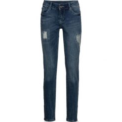 Dżinsy Skinny z zamkami bonprix niebieski "stone". Jeansy damskie bonprix. Za 109,99 zł.