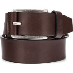 BOSS Pasek Brązowy. Pomarańczowe paski męskie Boss, w paski, ze skóry. Za 423,95 zł.