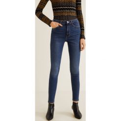 Mango - Jeansy. Zielone jeansy damskie z wysokim stanem marki Mango, z elastanu. Za 139,90 zł.