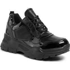 Sneakersy JENNY FAIRY - WS803-02 Black. Czarne półbuty damskie Jenny Fairy, ze skóry ekologicznej. W wyprzedaży za 64,98 zł.