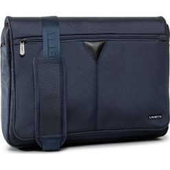 Torba na laptopa LANETTI - BMM-S-040-90-03 Cobalt Blue. Niebieskie torby męskie skórzane Lanetti, bez wzorów, z materiału. Za 159,99 zł.