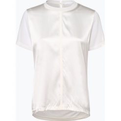 BOSS - T-shirt damski z dodatkiem jedwabiu – Efrona, beżowy. Brązowe t-shirty damskie Boss, m. Za 599,95 zł.