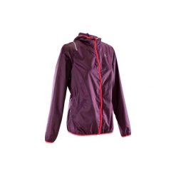 Kurtka do biegania RUN WIND damska. Różowe kurtki damskie marki KALENJI, z poliesteru, do biegania. Za 49,99 zł.