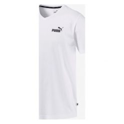 Puma Essentials+ Koszulka Biały. Białe podkoszulki męskie Puma, s, z nadrukiem, z bawełny, bez kołnierzyka, krótkie. Za 94,95 zł.