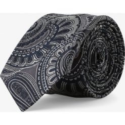 Finshley & Harding London - Krawat jedwabny męski, brązowy. Pomarańczowe krawaty męskie Finshley & Harding London, bez wzorów, z jedwabiu, eleganckie. Za 129,95 zł.
