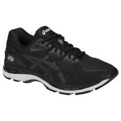 Asics Gel Nimbus 20 t800n-9001 42 Czarne. Czarne buty fitness męskie marki Asics, z syntetyku. W wyprzedaży za 649,99 zł.