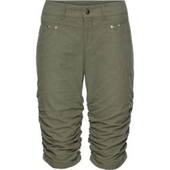 Bermudy bonprix oliwkowy. Zielone spodnie damskie bonprix. Za 109,99 zł.