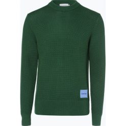 Calvin Klein - Sweter męski, zielony. Zielone swetry klasyczne męskie Calvin Klein, l, z aplikacjami, z dzianiny. Za 599,95 zł.