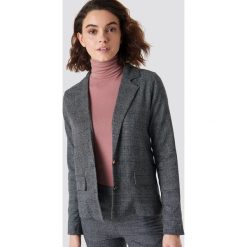 Rut&Circle Marynarka w ciemną kratkę - Grey. Szare marynarki damskie Rut&Circle, w kratkę, z tkaniny. Za 202,95 zł.