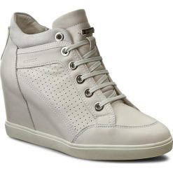 Sneakersy GEOX - D Eleni C D7267C 00085 C1002 Szary/Biały. Brązowe półbuty damskie marki Geox, ze skóry. W wyprzedaży za 319,00 zł.