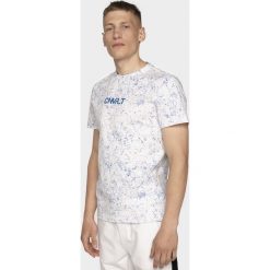 T-shirt męski TSM209 - kobalt allover. Szare koszulki męskie 4f, m, bez wzorów, bez kołnierzyka, bez rękawów. Za 69,99 zł.
