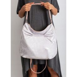 Torebka damska skóra eko shopper bag torba worek. Torby damskie na zakupy Merg Selection, w paski, z jeansu, eleganckie, na ramię, duże, bez dodatków. W wyprzedaży za 79,90 zł.
