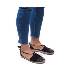 Czarne Sandały Espadryle Baletki Balerinki 6333 Czarny. Czarne baleriny damskie ButyModne, bez wzorów, bez obcasa. Za 74,49 zł.