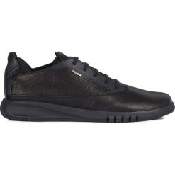 Geox - Buty skórzane. Czarne sneakersy męskie Geox, ze skóry, na sznurówki. Za 599,90 zł.