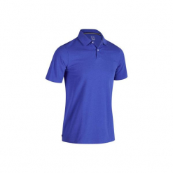 Koszulka polo do golfa 500 męska. Niebieskie koszulki polo marki INESIS, m, z bawełny. W wyprzedaży za 29,99 zł.