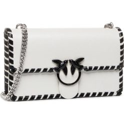 Torebka PINKO - Love Classic Twist Cl. PE 20 PLTT 1P21MF Y5GB Bianco/Nero ZZ1. Białe torebki klasyczne damskie Pinko, bez wzorów, ze skóry, wizytowe, bez dodatków. Za 1379,00 zł.