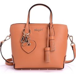 Blugirl Torebka. Torebki worki damskie Blugirl By Blumarine, w paski, ze skóry, z breloczkiem. Za 359,00 zł.