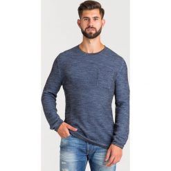 SWETER JOOP! JEANS. Szare swetry męskie xs, z aplikacjami, z jeansu, z okrągłym kołnierzem. Za 329,40 zł.