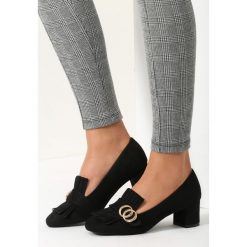 Buty ślubne damskie: Czarne Czółenka Paisley