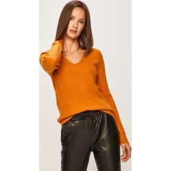 Vila - Sweter. Żółte swetry damskie Vila, s, bez wzorów, z dzianiny, bez rękawów, bez kaptura. W wyprzedaży za 49,90 zł.