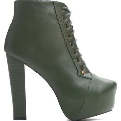 Botki damskie lity: Zielone Botki The Hills
