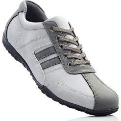Sneakersy bonprix jasnoszaro-szary. Szare buty sportowe męskie bonprix, na sznurówki. Za 49,99 zł.