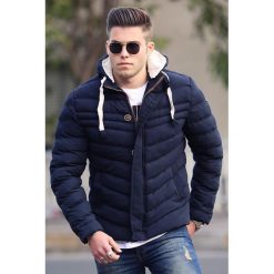 Kurtka męska FREDDIE NAVY. Niebieskie płaszcze męskie Kurtka męska FREDDIE NAVY, na zimę, s, bez wzorów, bez kaptura. W wyprzedaży za 189,00 zł.